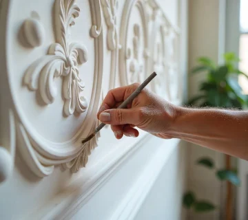 اجرای ابزار رومی سیمانی با پرداخت جزئیات ظریف و حکاکی دستی برای زیباسازی نمای ساختمان