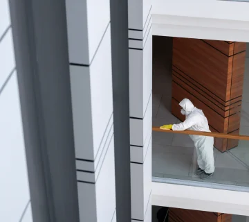 اجرای نمای شسته و آبساب در ساختمان مدرن با تمرکز بر دوام سطح، یکنواختی بافت و زیبایی نهایی نما